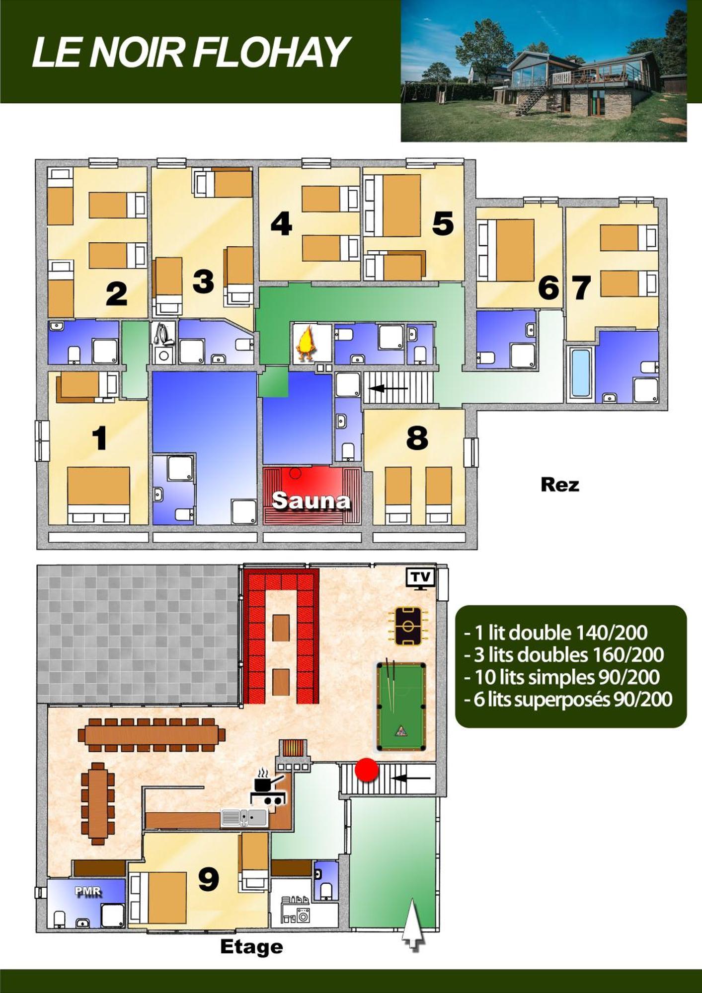 Le Noir Flohay 30 Pers - Malmedy, Vue, Wellness Villa Eksteriør billede